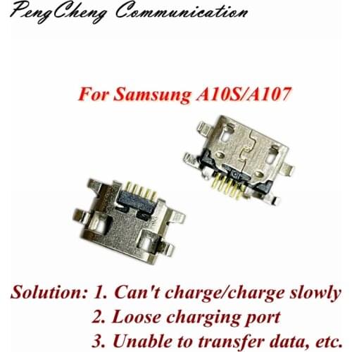 10pcs-100pcs For Samsung A10s A107 Jack Micro USB Charging Dock Port Connector Socket Repair Parts
