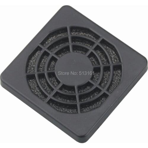 100 pieces/lots Gdstime 5CM 50MM PC Computer Fan Cooling Dustproof Dust Filter Shield Case Plastic Black Grill Guard