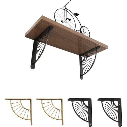 2Pcs/Lot Heavy Duty Metal Bracket Storage Floating Shelve Bench Tripod Corner Brace Invisible Support Wall Hanging Hidden Mount