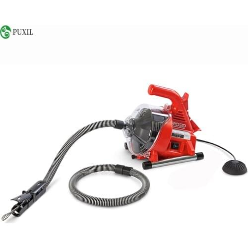 220V Autofeed Electric Sewer Pipe Dredging Machine Toilet Kitchen 19-28MM Pipe Cleaning Machine Pipe Dredger Drain Cleaner 120W