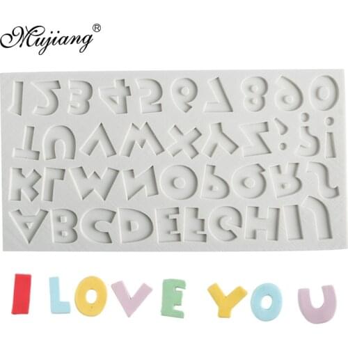 3D Sugar Craft Letters Number Silicone Mold Cupcake Fondant Mold DIY Party Cake Decorating Tools Candy Chocolate Gumpaste Mould