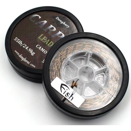 5M Line Leadcore Carp Fishing12 Braided Hooklink Lead Core Leader Camouflage Brown Carp Rig Wire Quick Sinking Hook Line Tackle