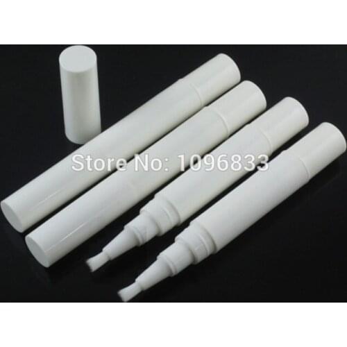 5ML Lip Gloss packing Pen, 5G Empty Lip pigment Bottle, Nail Varnish bottle, Nail Polish Pen, White Color Tube, 50pcs/Lot