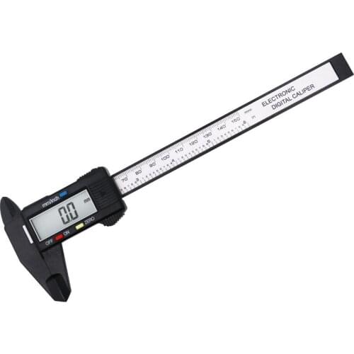 Promotion 150mm 6Inch LCD Digital Measurement Tools Metric Standard Carbon Fiber Vernier Caliper Electronic Micrometer RulerABS