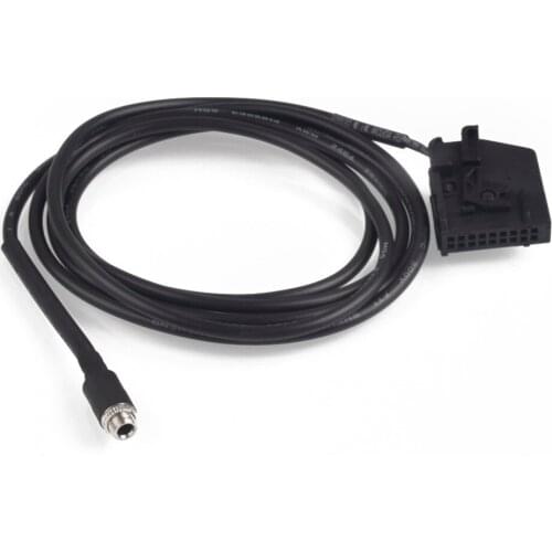 AUX Input Adapter Cable 18pin 3.5mm Female Jack MP3 for Benz Mercedes CLK SL SLK w168 w202 w203 w208 w209 w211 w461 w463 w164