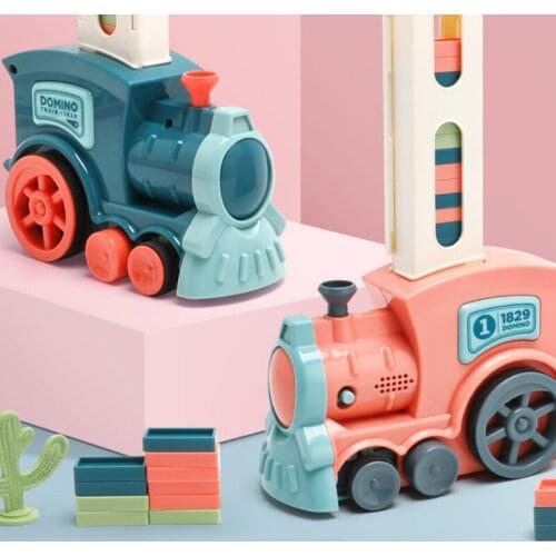 Automatic Car Car Model Toys Children Domino Train Set Electric Domino Train Children Toys Learning Educational Toys