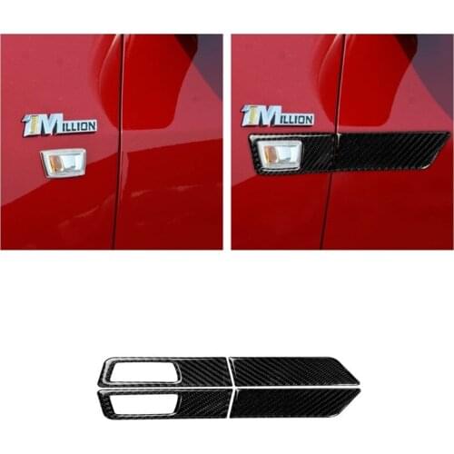 Car Front Body Side Turn Signal Lamp Warning Light Panel Cover Trim Frame Carbon Fiber Accessories For Chevrolet Cruze 2009-2015