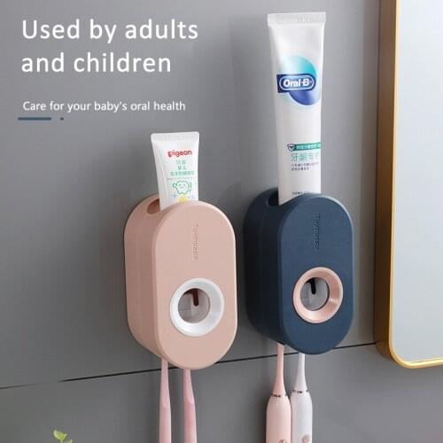 Large Automatic Toothpaste Squeezer Self-adhesive Nordic Simple Toothbrush Rack Without Perforation Toothpaste Squeezer