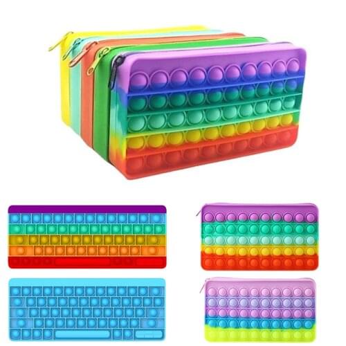 Big Game Fidget Toy Keyboard Chess Board Push Bubble Popper Fidget Sensory Toys For Parent-child Time Interactive Game Toy