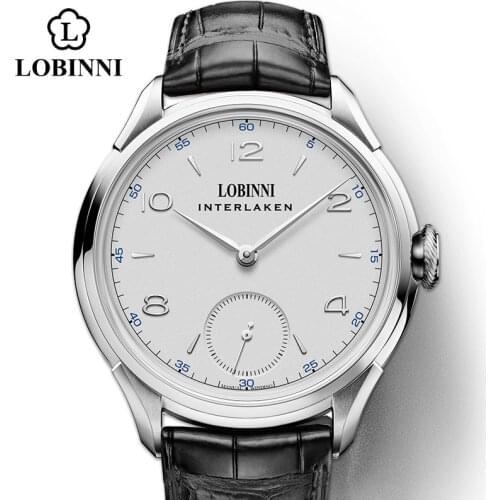 LOBINNI Seagull Mechanical Hand Wind Movement часы механические relogio men wrist watch luxury Christmas gift for boy