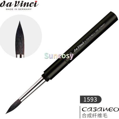 Da Vinci Watercolor Series 1593 Casaneo Travel Round Brush, Casaneo New Wave Synthetic, for Calligraphy and Ink and Sketching