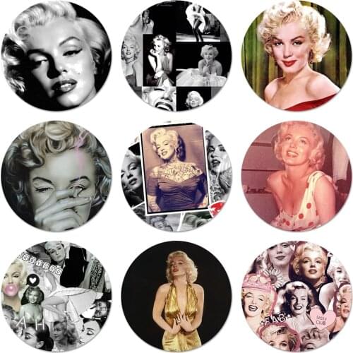 Sexy Marilyn Monroe Restoring ancient ways Icons Pins Badge Decoration Brooches Metal Badges For Backpack Decoration 58mm