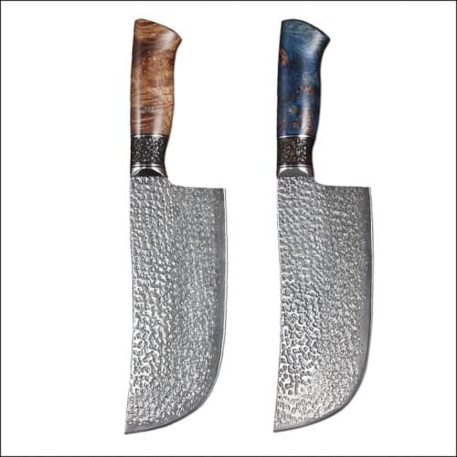 FANGZUO VG10 Damascus Steel Nakiri Knife stability Handle Japanese Chef Knife Chinese Cleaver Vegetable Handmade Knives Cutlery