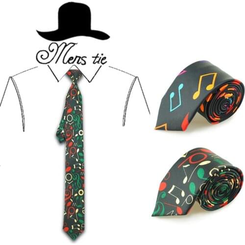 MenS Tie Music Notes Black Necktie Woven Classic Party Wedding Gift Shirts Cravat Musical Gravatas Fashion Colorful 2020 New