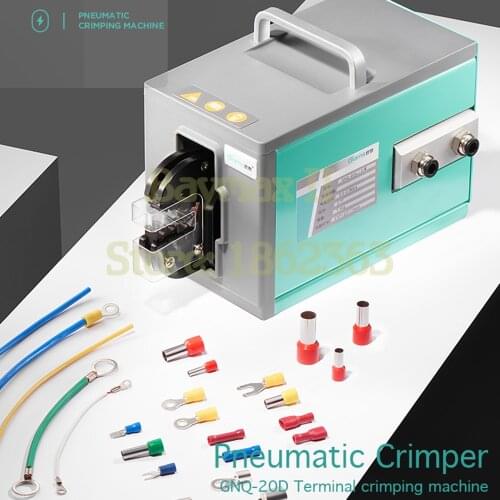 GNQ-20D Pneumatic Crimping Tool Crimp Machine for Kinds Terminal with 4 Die Sets Option up to 16mm²