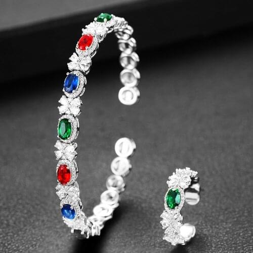 GODKI luxury Unique African Bracelet Bangle Ring Sets For Women Wedding Cubic Zircon Crystal CZ Dubai Bridal Jewelry Sets