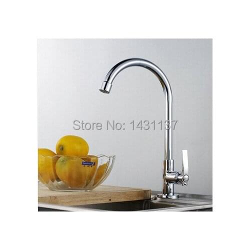 Chrome brass brass Single Cold Kitchen Faucet Vegetables sink faucet