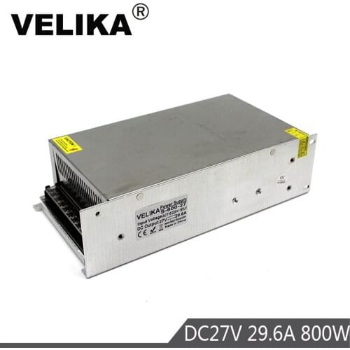 DC Power Supply Switching 27V 29.6A 800W Transformer 220V 110V AC to DC27V Power Adapter for CCTV DIY LED Light Lamp CNC Stepper