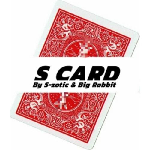S Card by S-zotic & Big Rabbit Card Magic Tricks Illuisons Street Magic Props Gimmick Close up Magia Toys Magician Deck