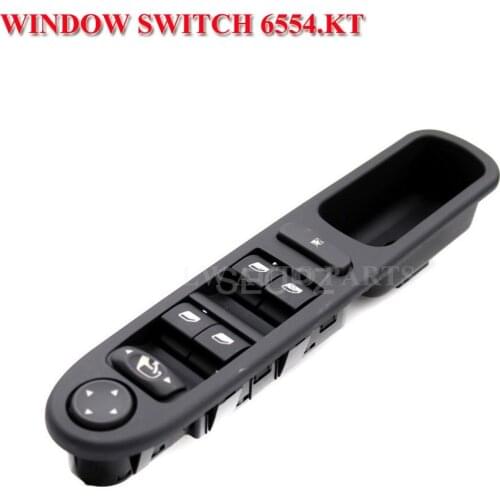 Left Front Automobile Electric Door Switch Window Control Glass-frame Riser 6554.KT For Peugeot 307 307CC 307SW 2000-2007