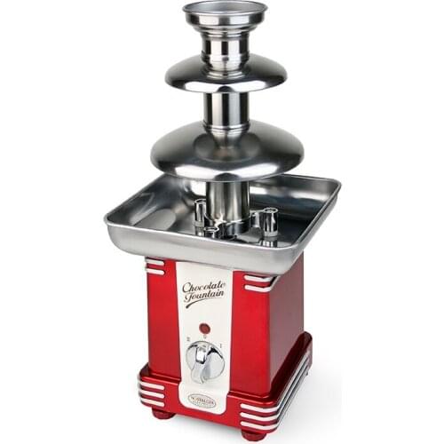 American Stainless Steel Chocolate Fountain Machine Commercial Household Waterfall Machine Mixer Melting Tower Children DIY
