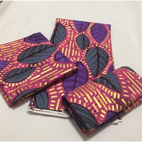 African Golden Wax Fabric Nigerian Cotton Material Hot Selling Print Ankara Rapper Stuff For Sewing 6yards Dress