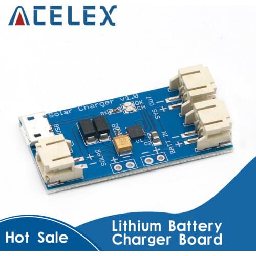 CN3065 Mini Solar Lithium Battery Charger Board Lipo Battery Charging Module Solar Panel Micro USB for Outdoor Camping Sports