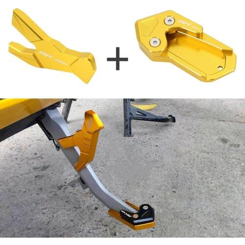 Motorcycle Modified Side Stand Pad Enlarger & Kickstand Side Auxiliary For KYMCO AK550 AK 550 2017-2020