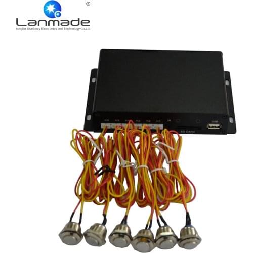 MPC1005-6 Customized service six metal button for stores advertising promotion digital signage player Codec Tweak Tool