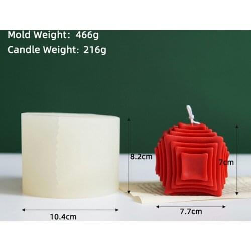 2021 New Heart Love Silicon 3D Soap Mold Cake Decoration Manual Handmade Resin Clay Big Size Candle Square Round Mould