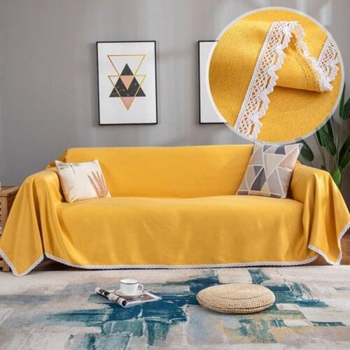 Nordic Solid Color Sofa Cover Anti-Scratching Sofa Protective Cover All-Inclusive Universal Towel Cushion Non-Slip Sofa F8560