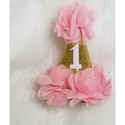 Baby boy girl First 1st One Year Old happy Birthday Party Hat flower Headband Princess Prince decoration gift favor Photo Prop