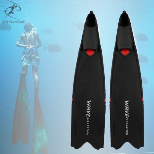 Water Sports Diving Gear Professional Diving Fins For Adult Black Long Fins Scuba Free Diving Flippers