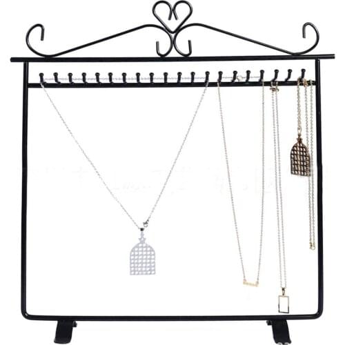 BLUELANS Simple white Jewelry Stand Rack Necklace Earrings Hanging Holder Fashion Metal Jewelry Display stand Organizer 2019