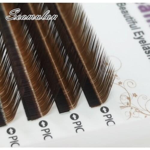 Brown Eyelash Extension mink eyelashes soft russian volume Fake Lashes color natural lashes 0.07/0.10thickness makeup maquiage