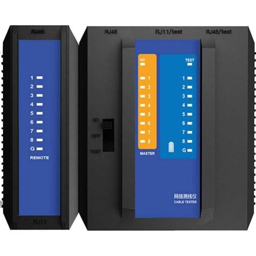 RJ45 Cable Lan Tester Network Cable Tester RJ45 RJ11 2in1 8p/6p/4p Network/Telephone Line Tester Networking Tool Network Repair