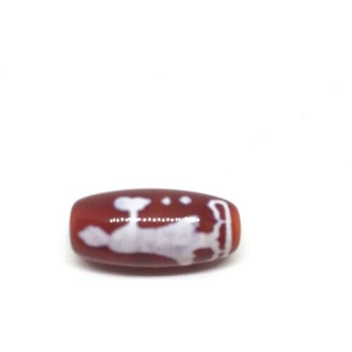 Special Dzi beads Kuanyin 12mm*25mm Red Color Natural Agate Amulet Tibetan Dzi Beads for Bracelet DIY Jewelry Making