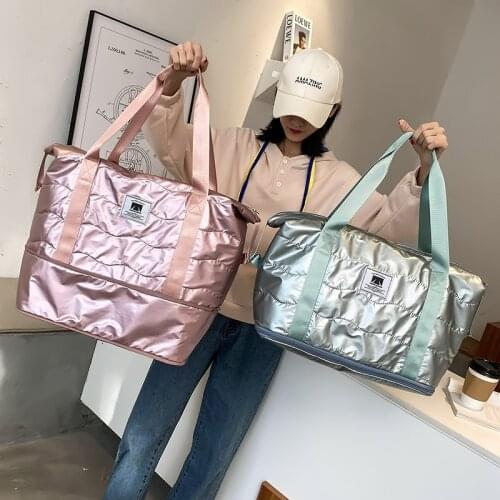 Fashion Large Travel Bag Women Cabin Tote Bag Handbag Oxford Waterproof Shoulder Bag Women Weekend Gym Bag Female 50