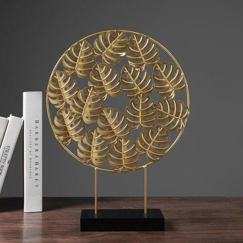 Light luxury Style Gold Tortoise Leaf Iron Table Top Decoration Cabinet Decor Home Crafts