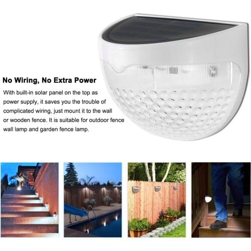 Led Solar Power Wall Light Fence Post Lighting Wall Mount Outdoor Garden Path Waterproof Landscape Yard Lamp