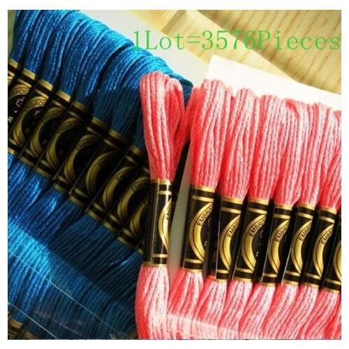 Top1 Cross Stitch Embroidery Thread 1Lot=3576Pieces Similar DMC Thread Cross Stitch Floss, Skein Cotton Thread Free Shipping