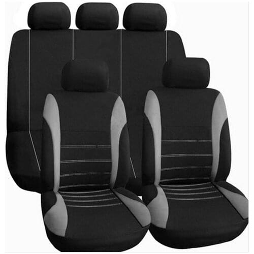 Universal 9 Pcs Car Cases Red Gray Mesh Sponge Car Styling Interior Accessories Sedans Car Seat Covers Set for Car Care 2017