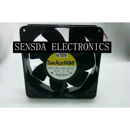 140mm fan For SANYO 109W1412H103 0.73A 14038 14CM Large Air Flow Aluminum Frame Heat Dissipating Fan 12V