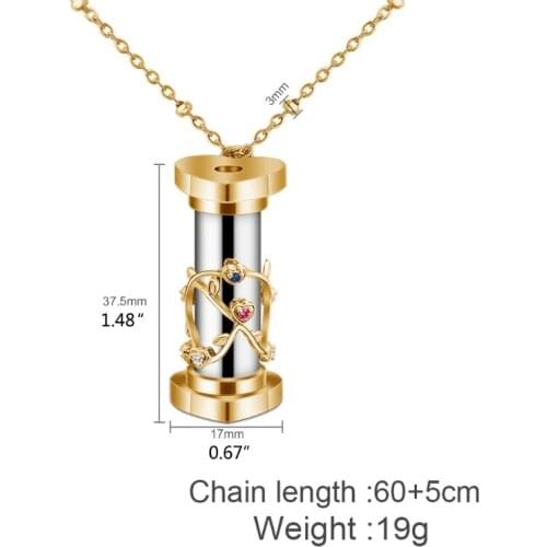 Mini Kaleidoscope Monocle Necklace Fractal 3D DiffractioPendant Necklace Jewelry N0HE