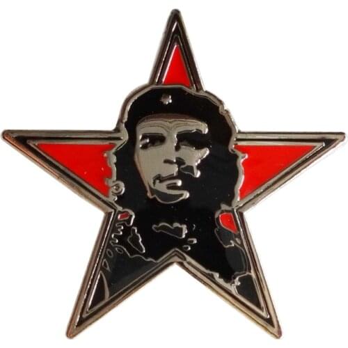Star shape Che Guevara badges pins(300pcs/lot)