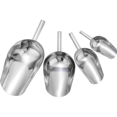 8-13'' Stainless Steel Ice Scraper Multi Food Buffet Candy Tea Ice Scoops Shovel Wedding Ice Cream Hand Bar Dessert Scoops Tool