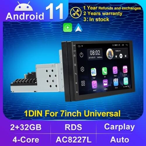 6.9 Inch IPS Screen Universal 1Din Android Car Radio Stereo Multimedia Player Video GPS Navigation WiFi BT Carplay FM SWC