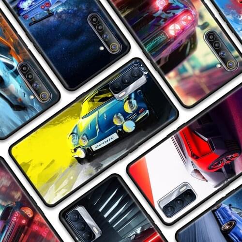Shell For Oppo Realme 8 Pro Case Realme GT XT X3 X2 Q3 5 6 6i 7 Pro C15 C21 Soft Cover Cool Sport Car