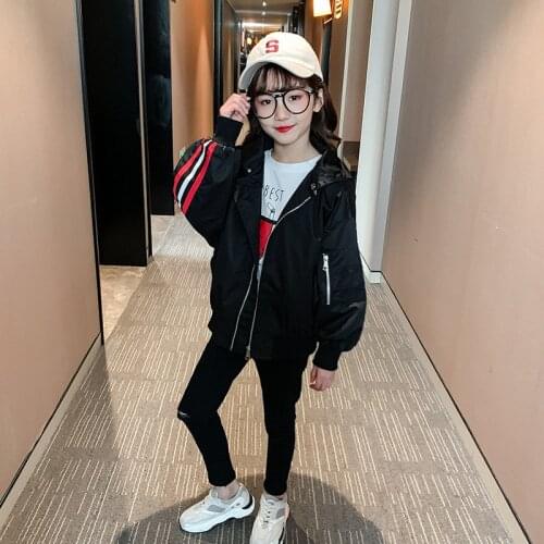 Elegant Jacket Spring Autumn Coat Outerwear Top Children Clothes School Kids Costume Teenage Girl Clothing High Quality