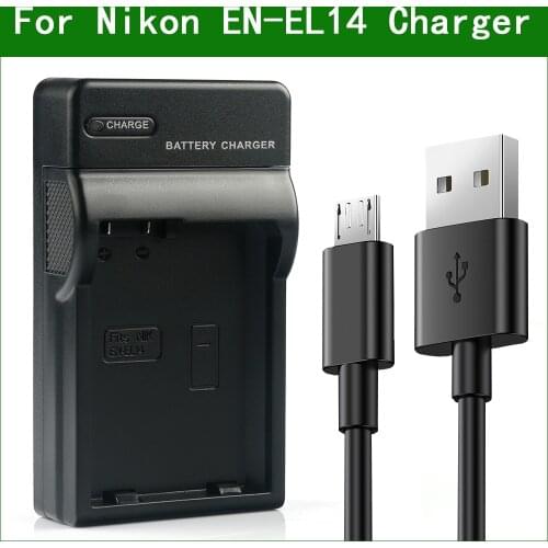 EN-EL14 ENEL14 EN EL14 MH-24 Digital Camera Battery Charger For Nikon EN-EL14a COOLPIX P7000 P7100 P7700 P7800 D3100 D3200